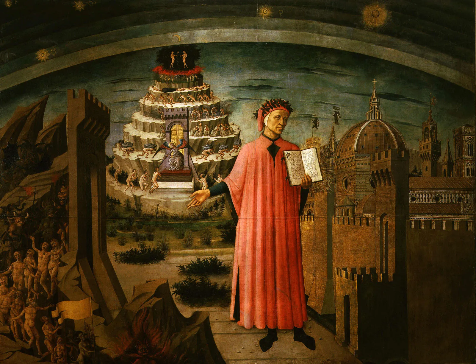 dante reading divine comedy